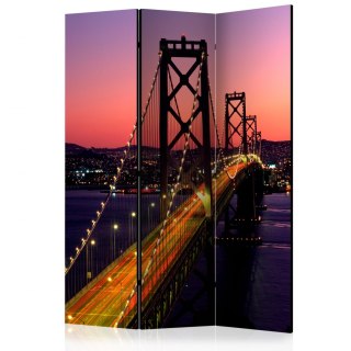 Parawan 3-częściowy - Charming evening in San Francisco