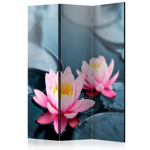 PARAWAN 3-CZĘŚCIOWY POKOJOWY, DEKORACYJNY 135 CM, Lotus blossoms