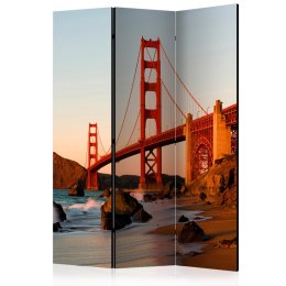 Parawan 3-częściowy - Most Golden Gate - zachód słońca, San Francisco