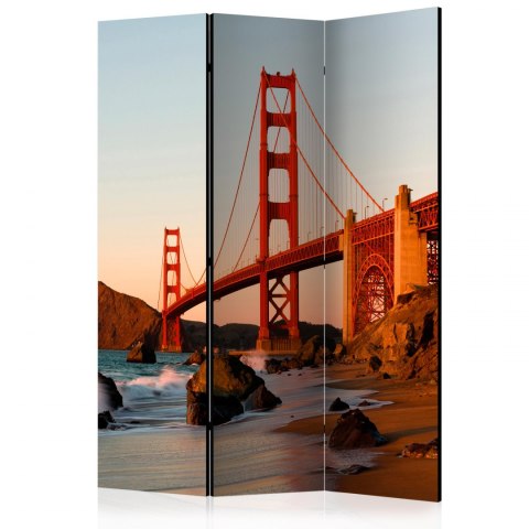 Parawan 3-częściowy - Most Golden Gate - zachód słońca, San Francisco
