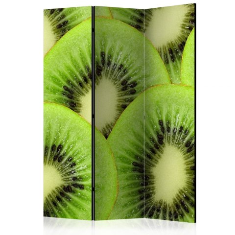 PARAWAN 3-CZĘŚCIOWY POKOJOWY, DEKORACYJNY 135 CM, Plasterki kiwi