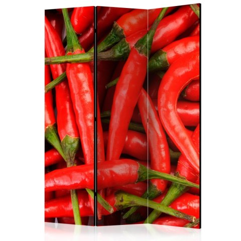 PARAWAN 3-CZĘŚCIOWY POKOJOWY, DEKORACYJNY 135 CM, papryka chili - tło