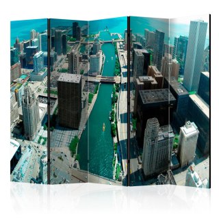 Parawan 5-częściowy - Architektura miejska Chicago II