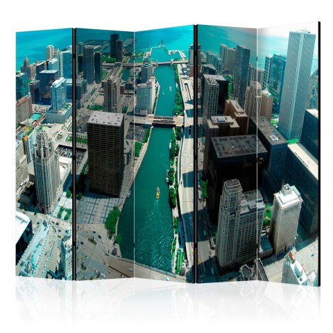 Parawan 5-częściowy - Architektura miejska Chicago II