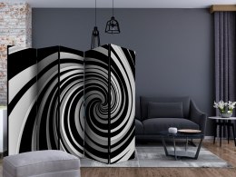 Parawan 5-częściowy - Black and white swirl II