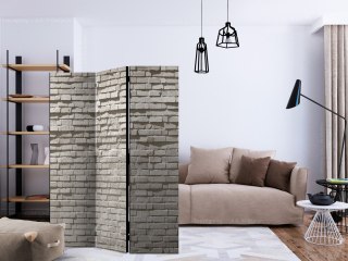 Parawan 3-częściowy - Ceglana ściana: Minimalizm