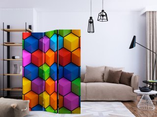 Parawan 3-częściowy - Tęczowa geometria