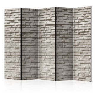 Parawan 5-częściowy - Ceglana ściana: Minimalizm II