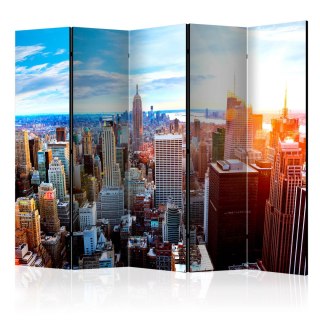 Parawan 5-częściowy - Wschód słońca nad Manhattanem II