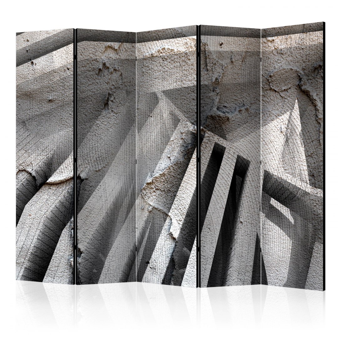 Parawan 5-częściowy - Beton 3D II Parawan 5-częściowy - Beton 3D II