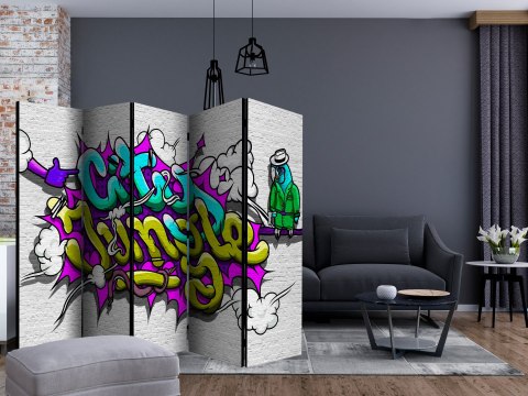Parawan 5-częściowy - Miejska dżungla - graffiti II Parawan 5-częściowy - Miejska dżungla - graffiti II