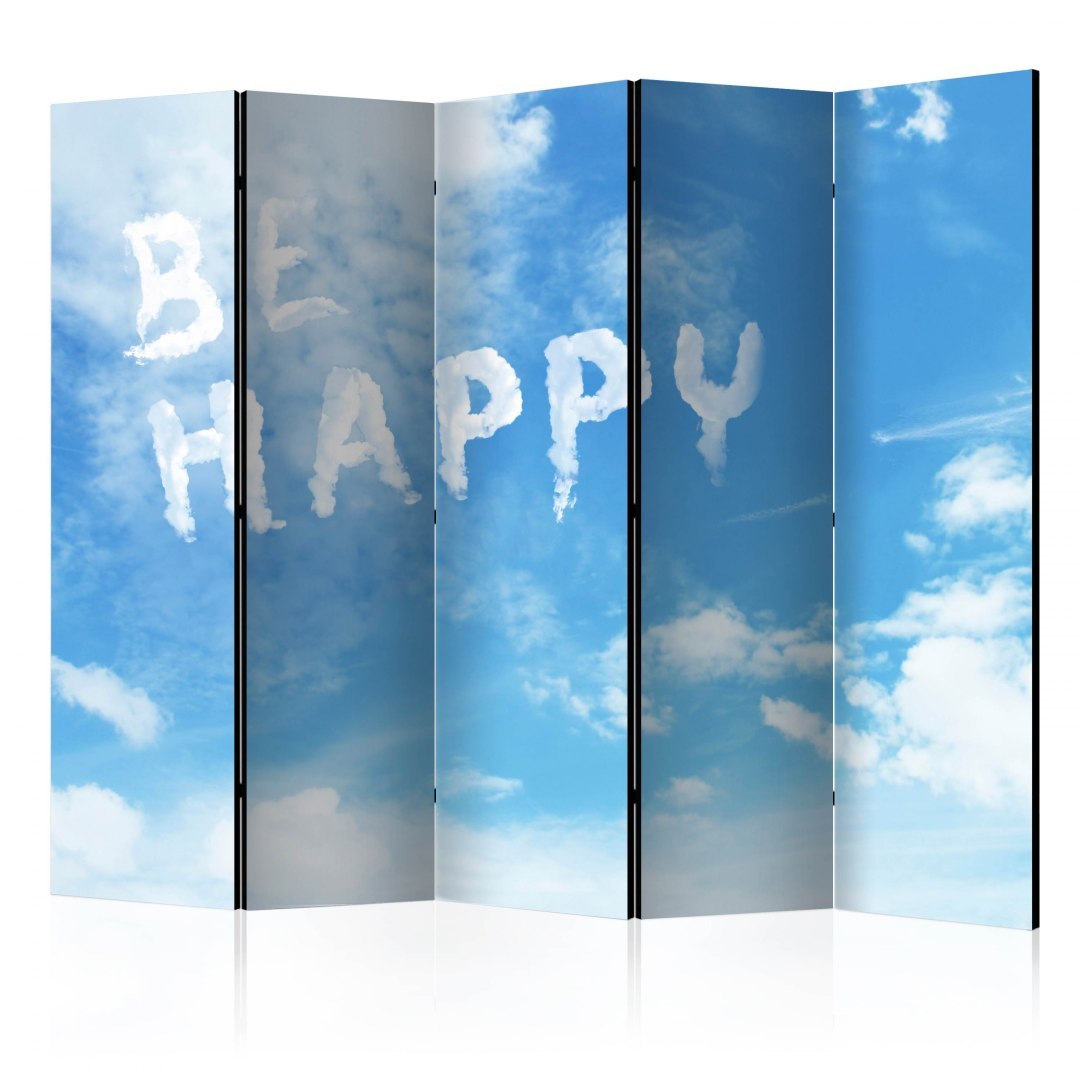 Parawan 5-częściowy - Be happy II Parawan 5-częściowy - Be happy II