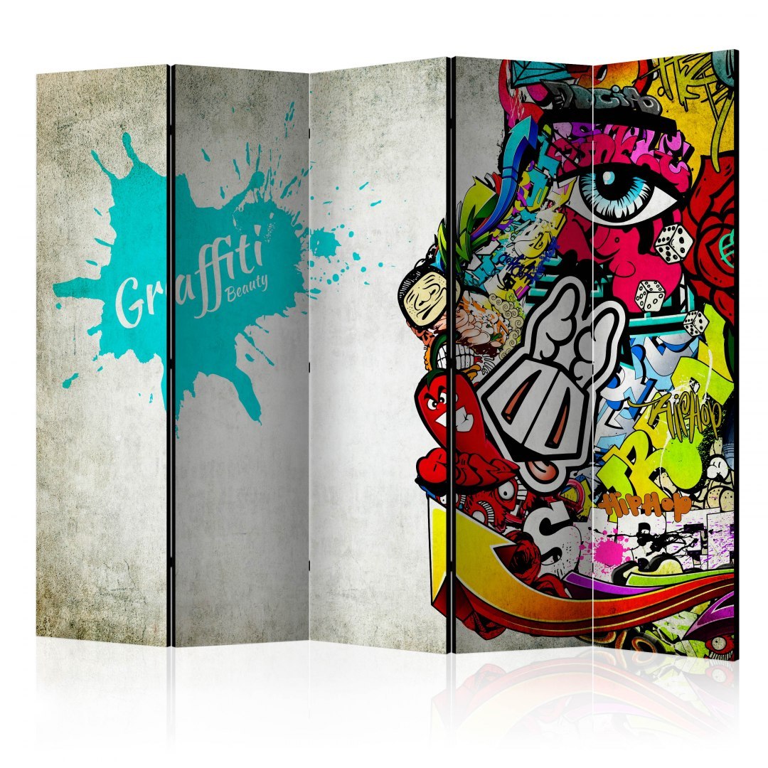 Parawan 5-częściowy - Graffiti beauty II Parawan 5-częściowy - Graffiti beauty II