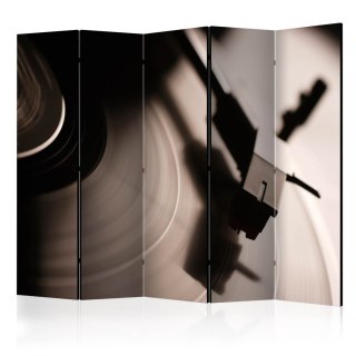 Parawan 5-częściowy - Gramofon i płyta winylowa II