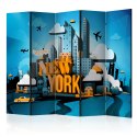 Parawan 5-częściowy - New York - welcome II
