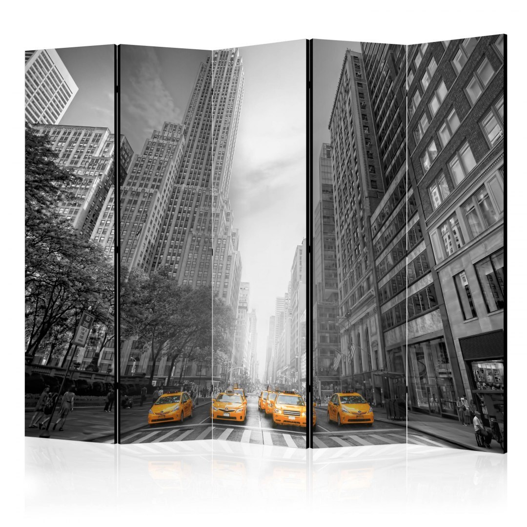 Parawan 5-częściowy - New York - yellow taxis II Parawan 5-częściowy - New York - yellow taxis II