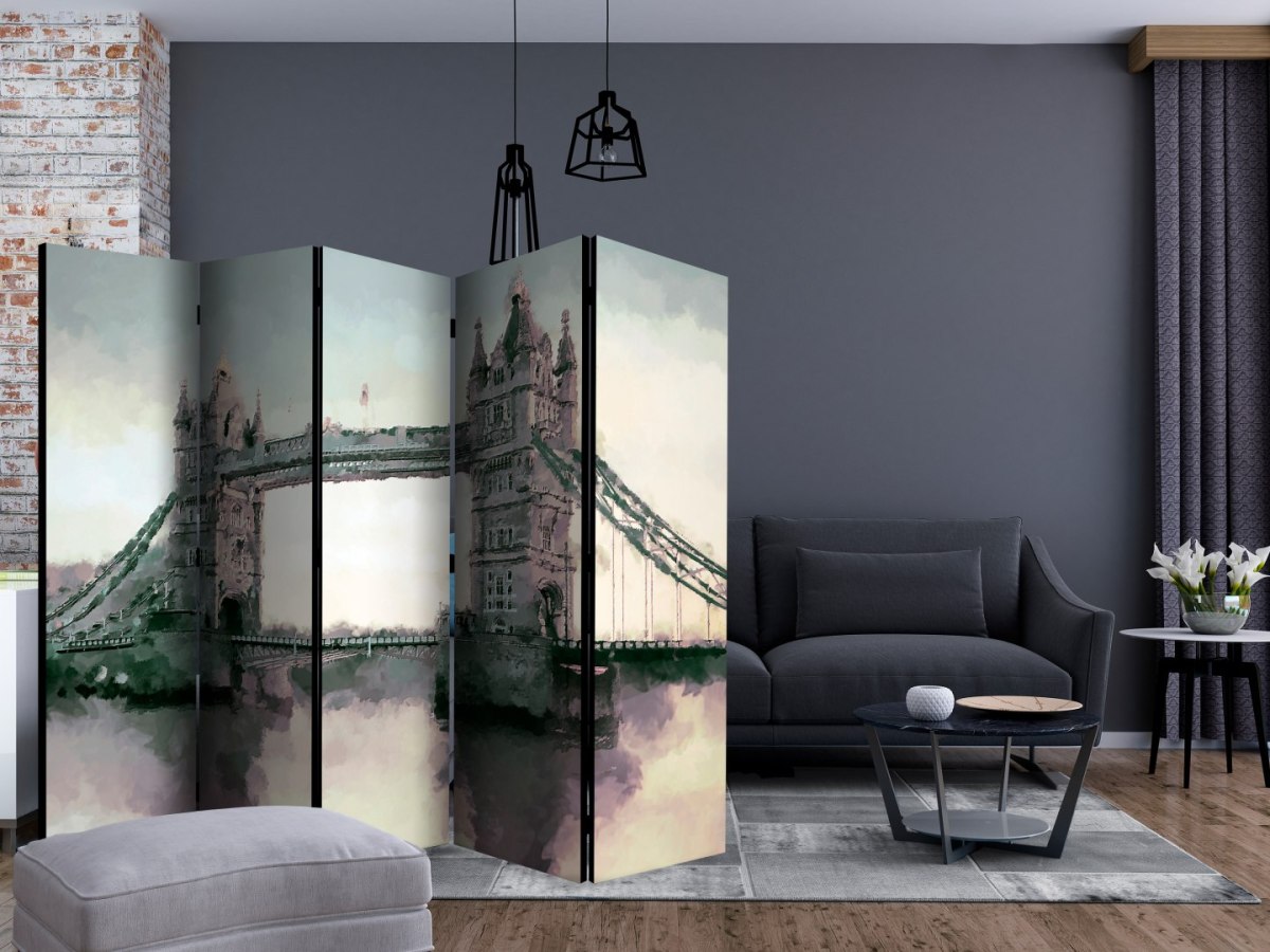 Parawan 5-częściowy - Wiktoriański Tower Bridge II Parawan 5-częściowy - Wiktoriański Tower Bridge II