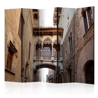 Parawan 5-częściowy - Barcelona Palau generalitat in gothic Barrio II