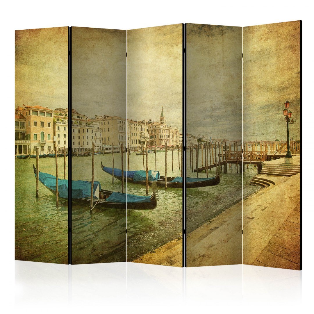 Parawan 5-częściowy - Grand Canal, Venice (Vintage) II Parawan 5-częściowy - Grand Canal, Venice (Vintage) II