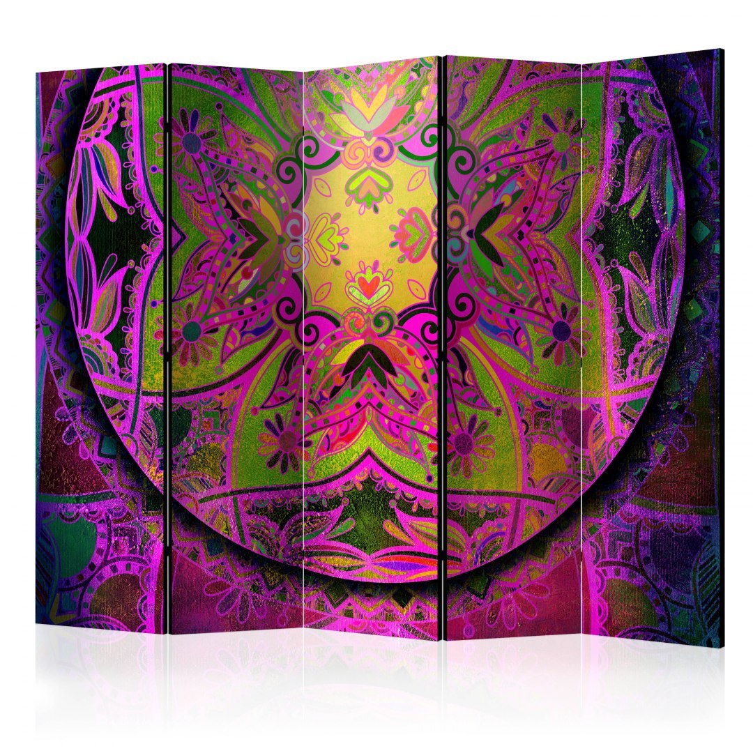 Parawan 5-częściowy - Mandala: Różowa ekspresja II Parawan 5-częściowy - Mandala: Różowa ekspresja II