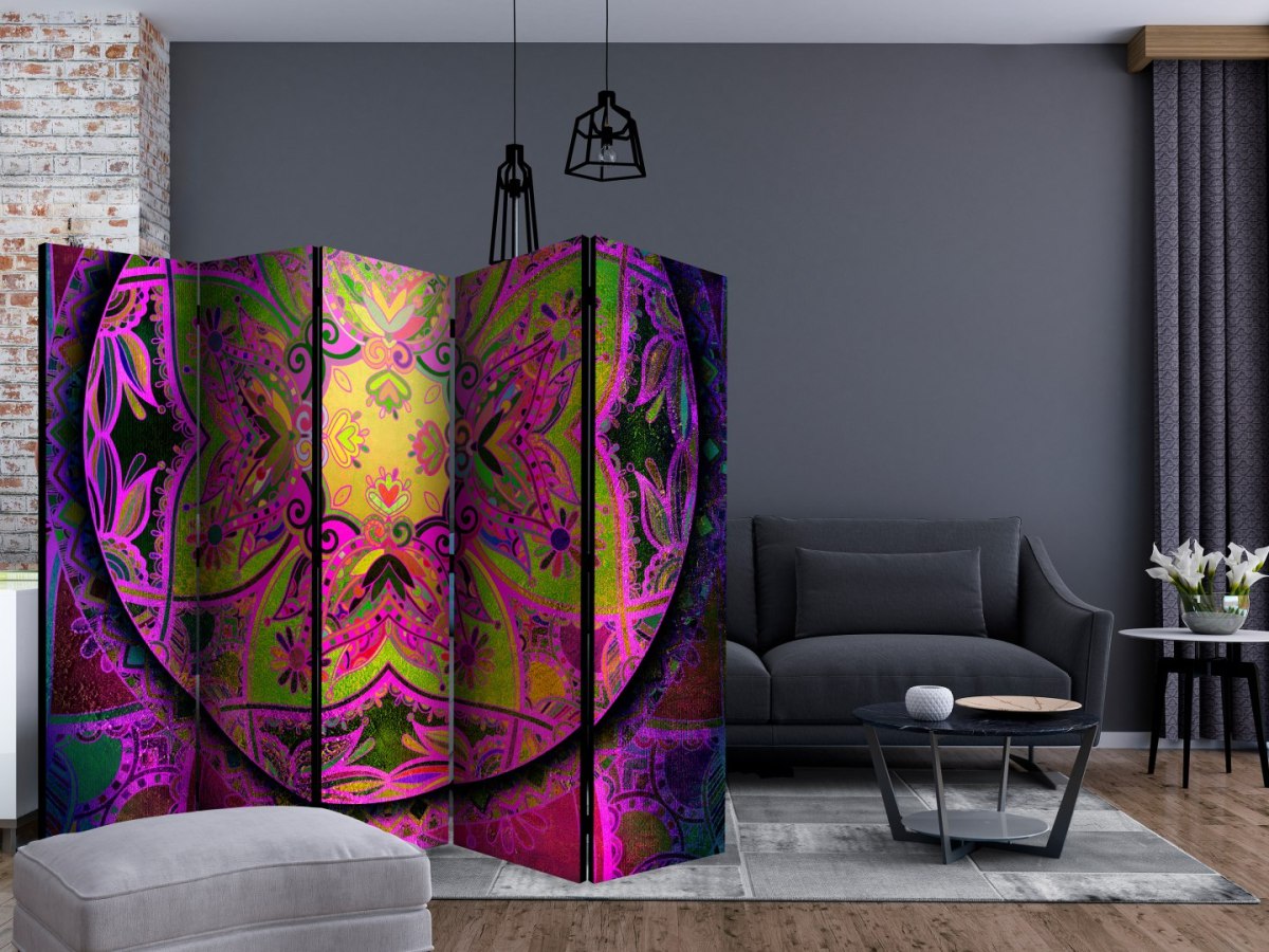 Parawan 5-częściowy - Mandala: Różowa ekspresja II Parawan 5-częściowy - Mandala: Różowa ekspresja II