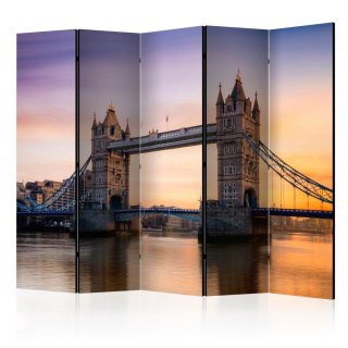 Parawan 5-częściowy - Świt ponad Tower Bridge II