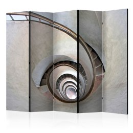 Parawan 5-częściowy - White spiral stairs II