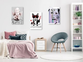 OBRAZ NA ŚCIANĘ DO SALONU, 60 x 30 cm, 3 CZĘŚCIOWY - Portrety (kolekcja)