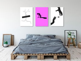 OBRAZ NA ŚCIANĘ DO SALONU, 60 x 30 cm, 3 CZĘŚCIOWY - Symbolika (kolekcja)