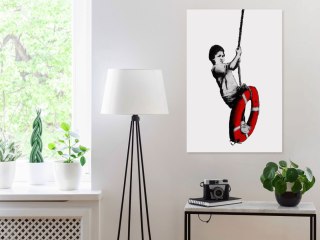 Obraz - Banksy: Chłopiec na linie pionowy