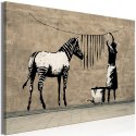 Obraz - Graffiti Zebra, Banksy