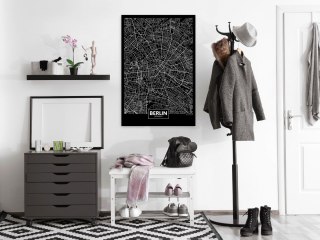 Obraz - Ciemna mapa Berlina pionowy