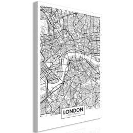 Obraz - Mapa Londynu (1-częściowy) pionowy