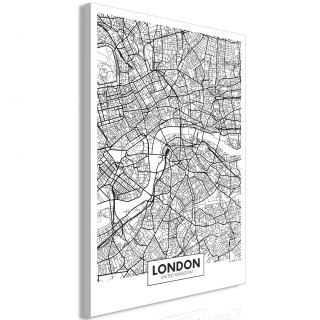 Obraz - Mapa Londynu pionowy