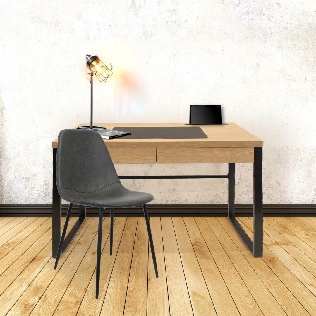 Biurko Industrial, CZARNY METAL, LITE DREWNO, LOFT Biurko Industrial, CZARNY METAL, LITE DREWNO, LOFT