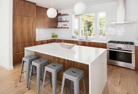 NIEBIESKI METALOWY HOKER LOFT ARTPRO, STOŁEK BAROWY, DO KUCHNI, 75 CM