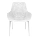 Krzesło Malibu białe, wytrzymałe, na balkon
