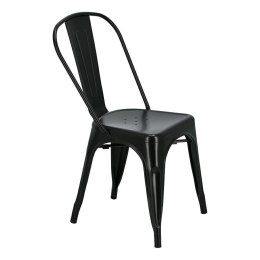 Krzesło Metalowe TOWER PARIS industrialne, CZARNE, LOFT, DO JADALNI