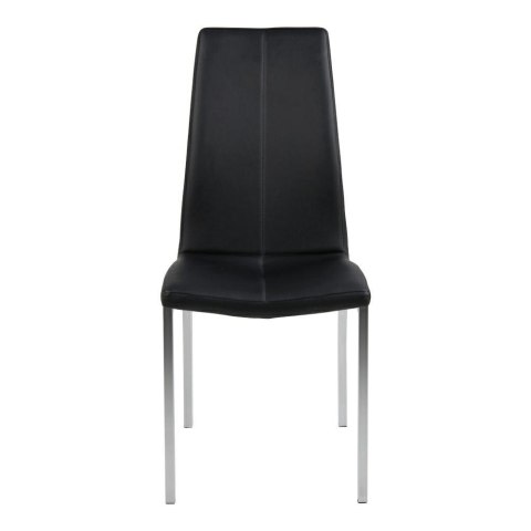 ELEGANCKIE KRZESŁO DO JADALNI, CZARNE, CHROM, DO KUCHNI, DO JADALNI