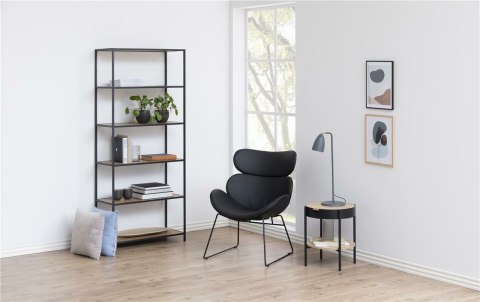 Regał Seaford IV Czarny, METALOWY, LOFT, 6 półek Regał Seaford IV Czarny, METALOWY, LOFT, 6 półek