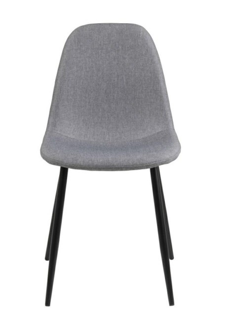 Krzesło Will, TAPICEROWANE, SZARE, CZARNY METAL