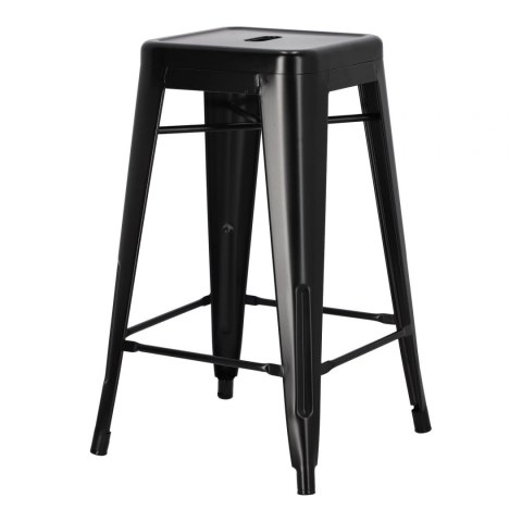 CZARNY METALOWY HOKER LOFT ARTPRO, STOŁEK BAROWY, DO KUCHNI, 66 CM CZARNY METALOWY HOKER LOFT ARTPRO, STOŁEK BAROWY, DO KUCHNI, 66 CM