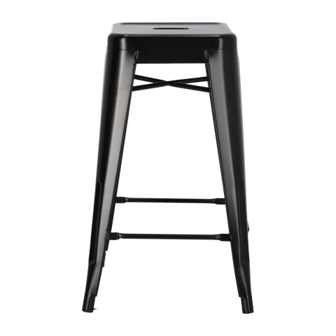 CZARNY METALOWY HOKER LOFT ARTPRO, STOŁEK BAROWY, DO KUCHNI, 66 CM CZARNY METALOWY HOKER LOFT ARTPRO, STOŁEK BAROWY, DO KUCHNI, 66 CM