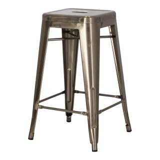 METALOWY HOKER ARTPRO LOFT, INDUSTRIALNY STOŁEK BAROWY, DO KUCHNI, 66 CM