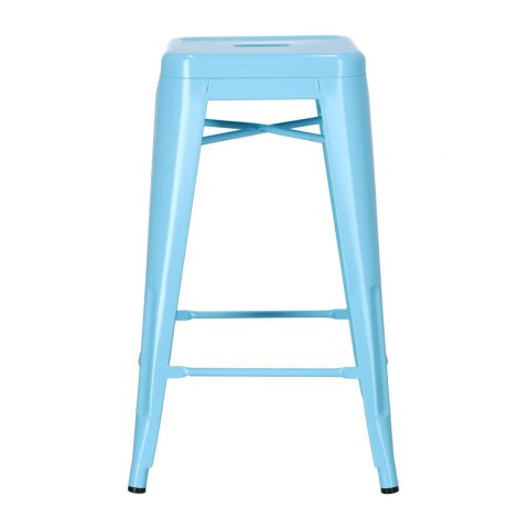 METALOWY HOKER LOFT ARTPRO 66 CM, NIEBIESKI, INDUSTRIALNY, DO KUCHNI