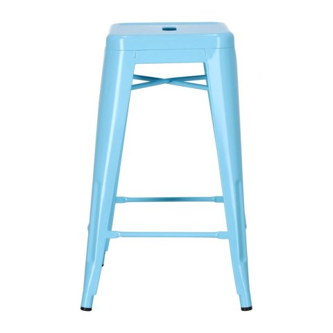 METALOWY HOKER LOFT ARTPRO 66 CM, NIEBIESKI, INDUSTRIALNY, DO KUCHNI