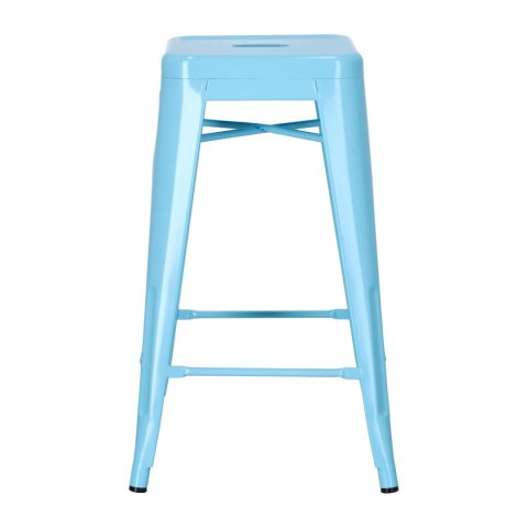 METALOWY HOKER LOFT ARTPRO 66 CM, NIEBIESKI, INDUSTRIALNY, DO KUCHNI