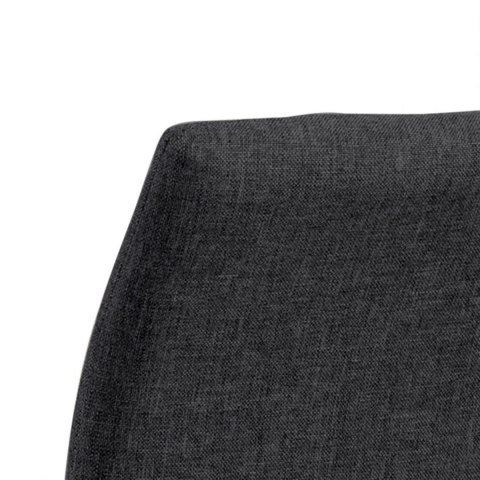 TAPICEROWANY HOKER Z OPARCIEM, GRAFITOWY, ELEGANCKI