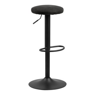REGULOWANY METALOWY HOKER AURORA, CZARNY, TAPICEROWANY, LOFT, DO WYSPY