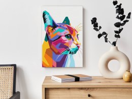 Obraz do samodzielnego malowania - Geometryczny kot